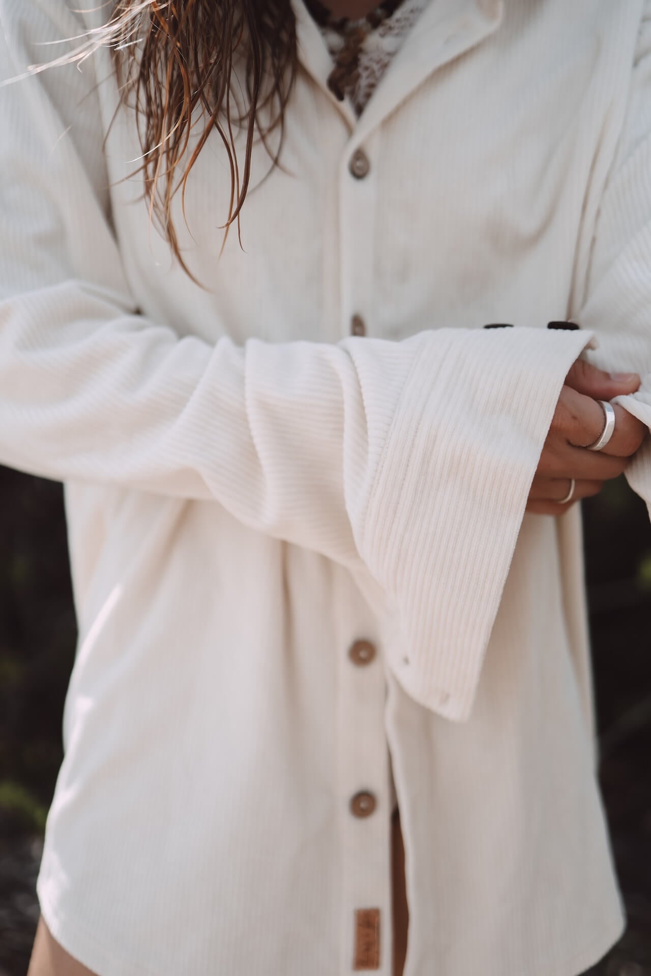 UNISEX Cord Hemd TAVIRA - Natur
