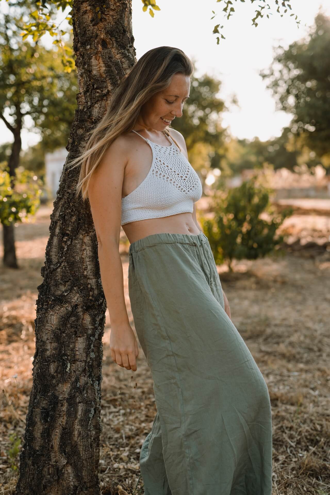 Leinenhose KALEA - Olive