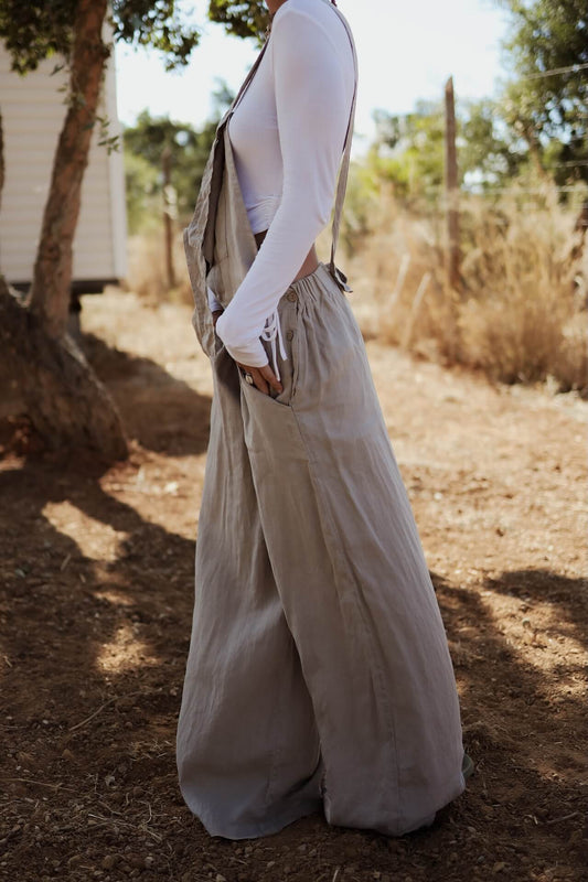 Leinen Overall FUSETA - Sand