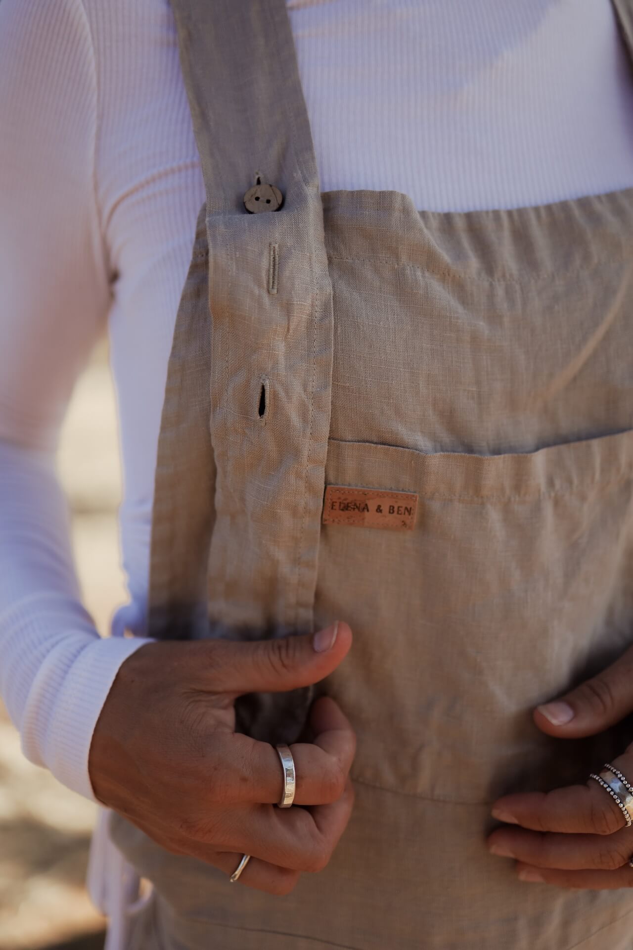 Leinen Overall FUSETA - Sand