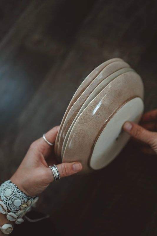 4er kleine Teller SET (Kaffeebraun)