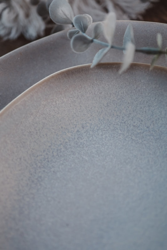 4er große Teller SET (Perlmutt matt)