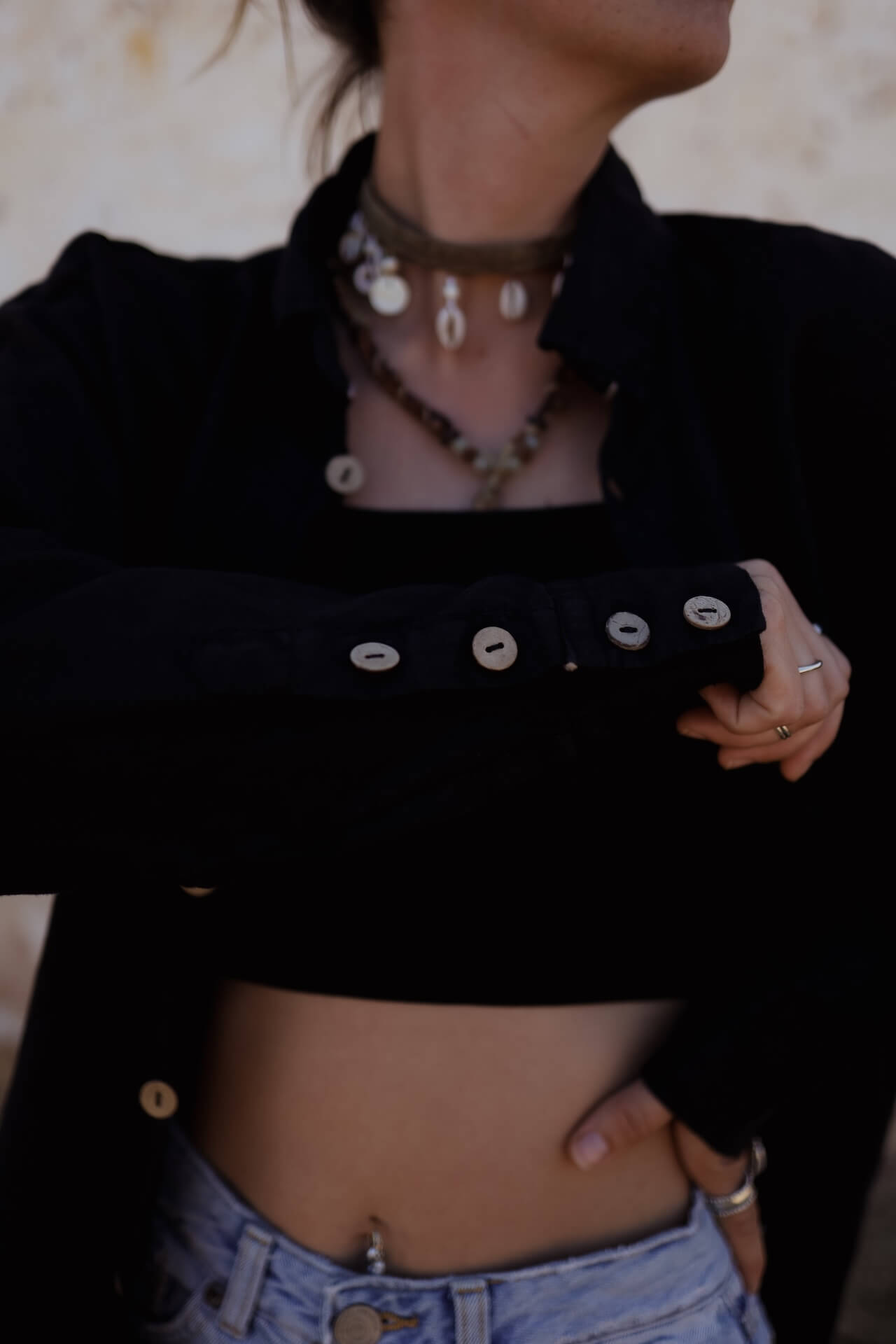UNISEX Leinenhemd ARMONA - Schwarz