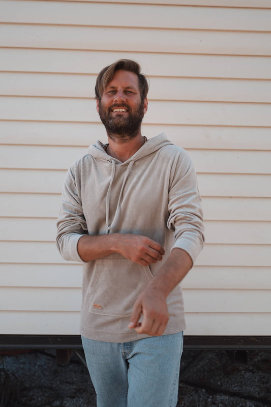 UNISEX Cord Hoodie FARO - Taupe