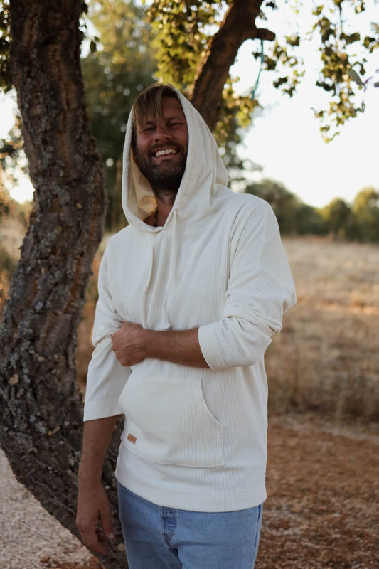 UNISEX Cord Hoodie FARO - Natur