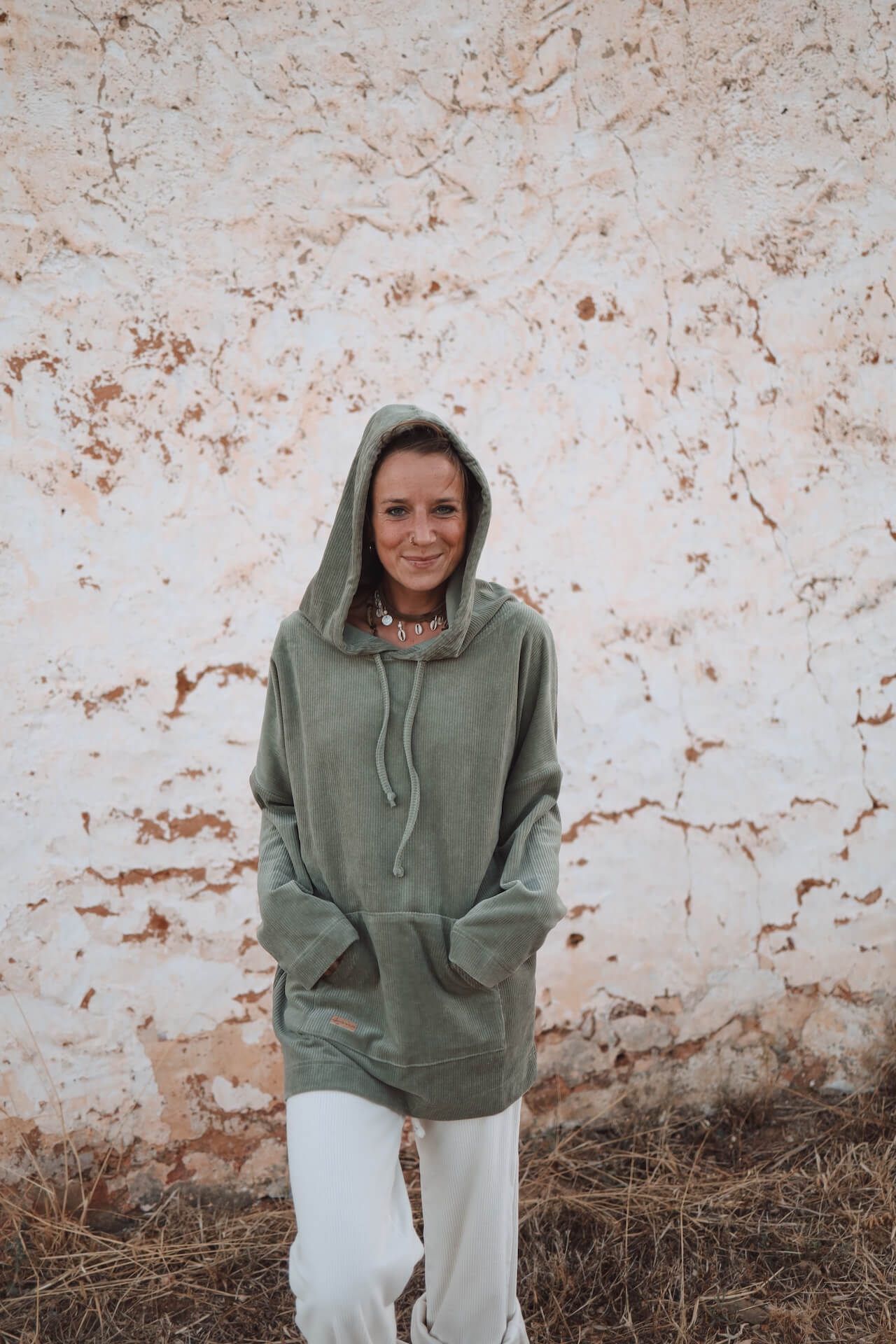 UNISEX Cord Hoodie FARO - Olive