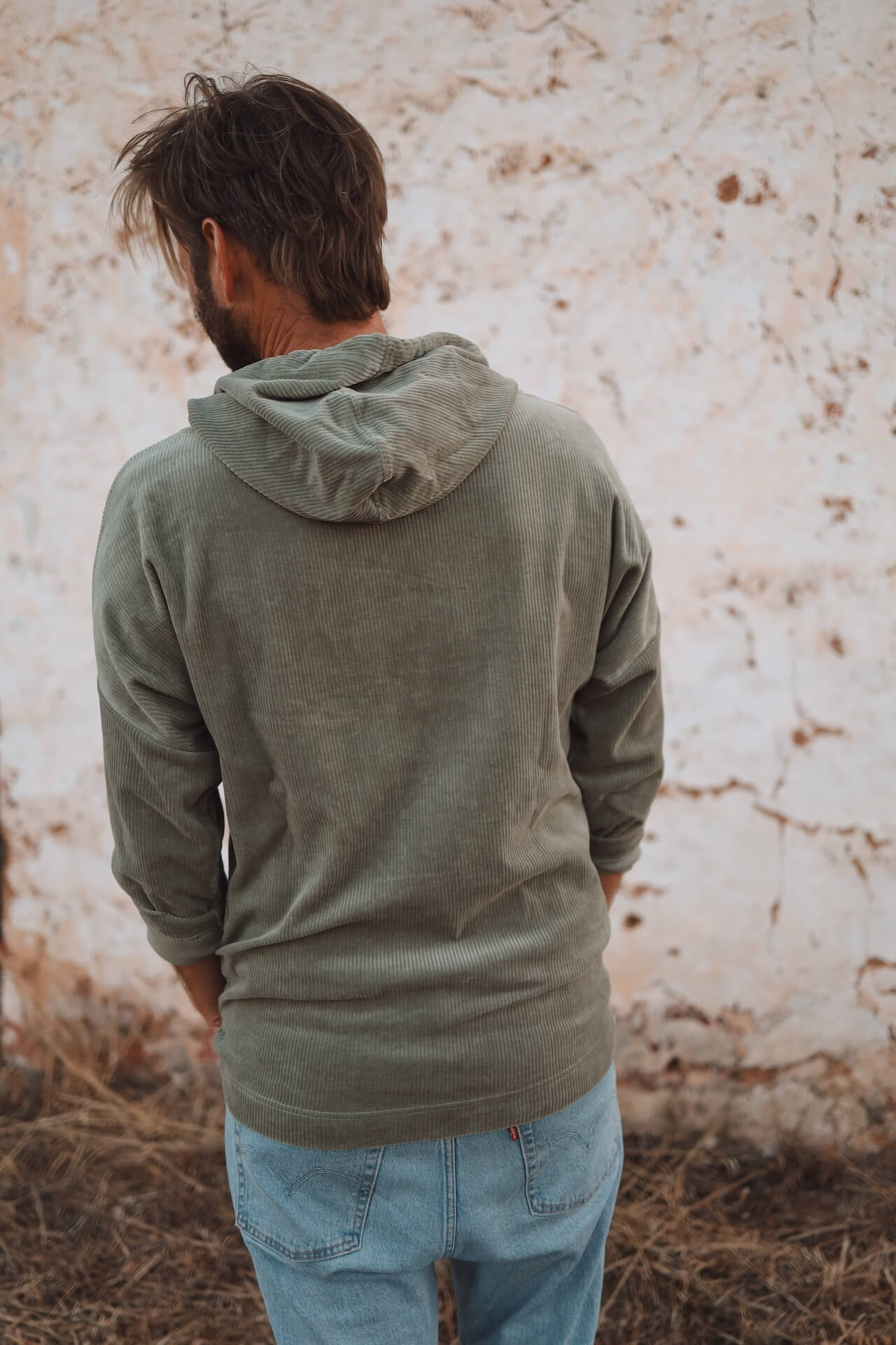 UNISEX Cord Hoodie FARO - Olive