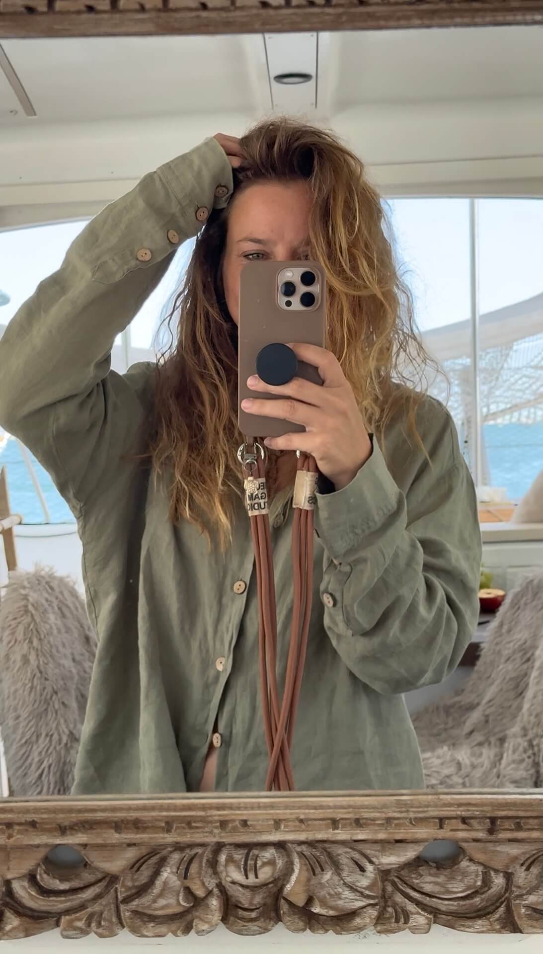 UNISEX Leinenhemd ARMONA - Olive