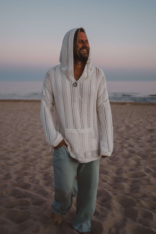 UNISEX Leinenhose FINDUS - Ozean