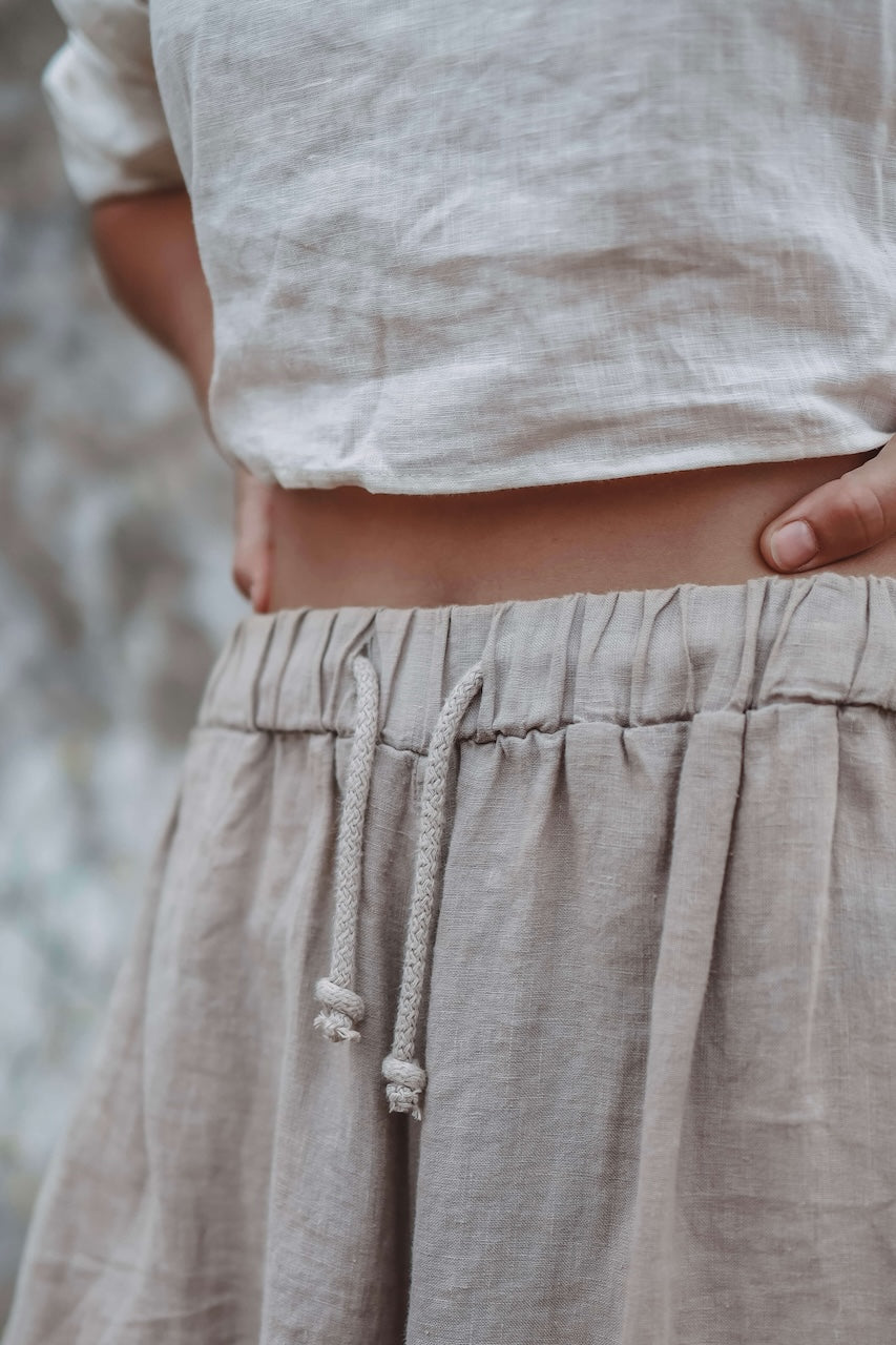 UNISEX Leinenhose FINDUS - Sand