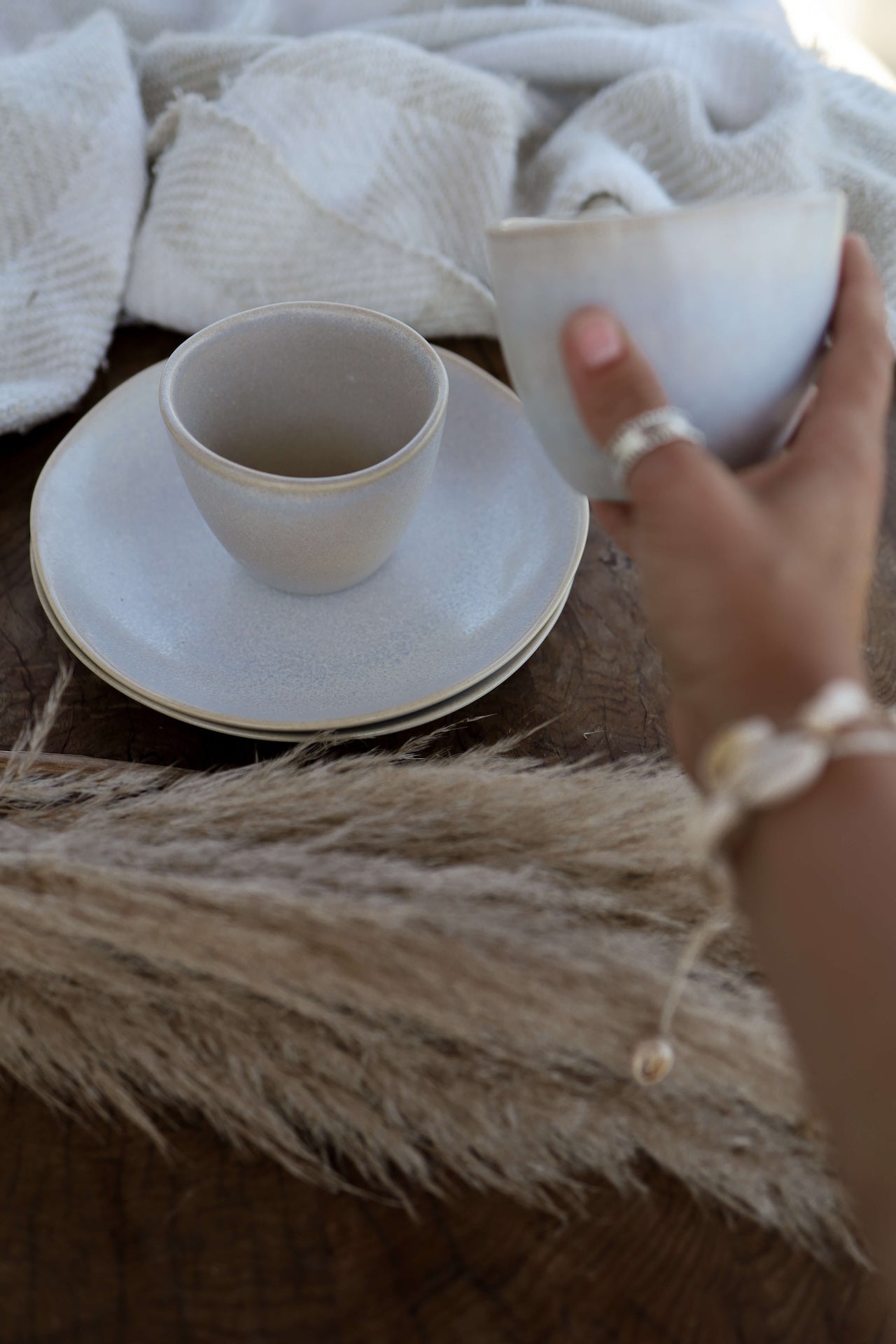 Frühstücks SET (Perlmutt matt)