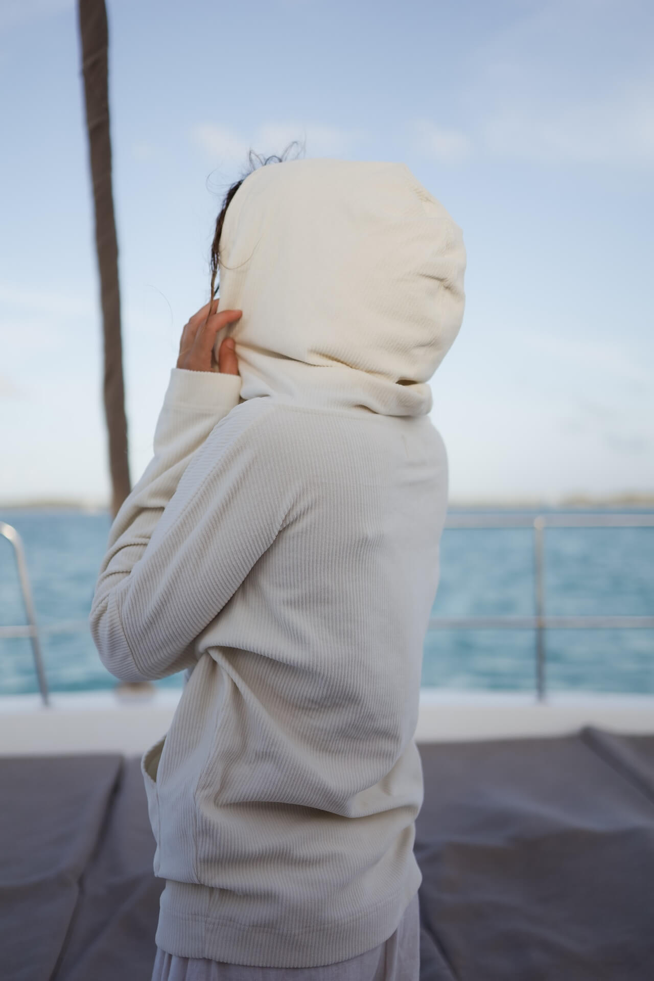 UNISEX Cord Hoodie FARO - Natur