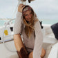 UNISEX Cord Hoodie FARO - Taupe