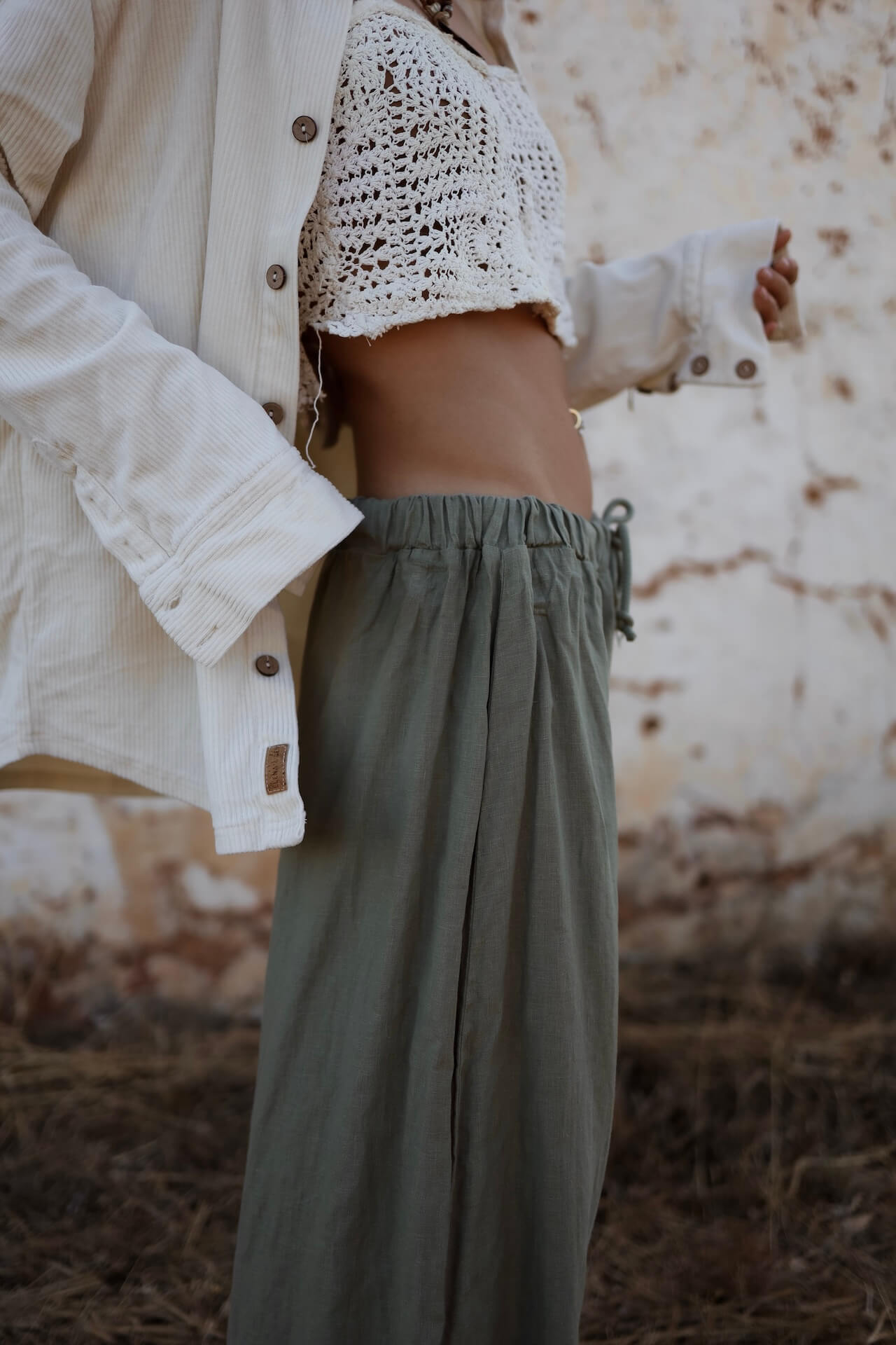 Leinenhose KALEA - Olive