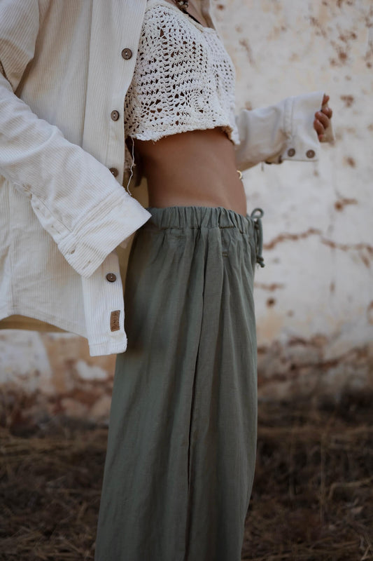 Leinenhose KALEA - Olive