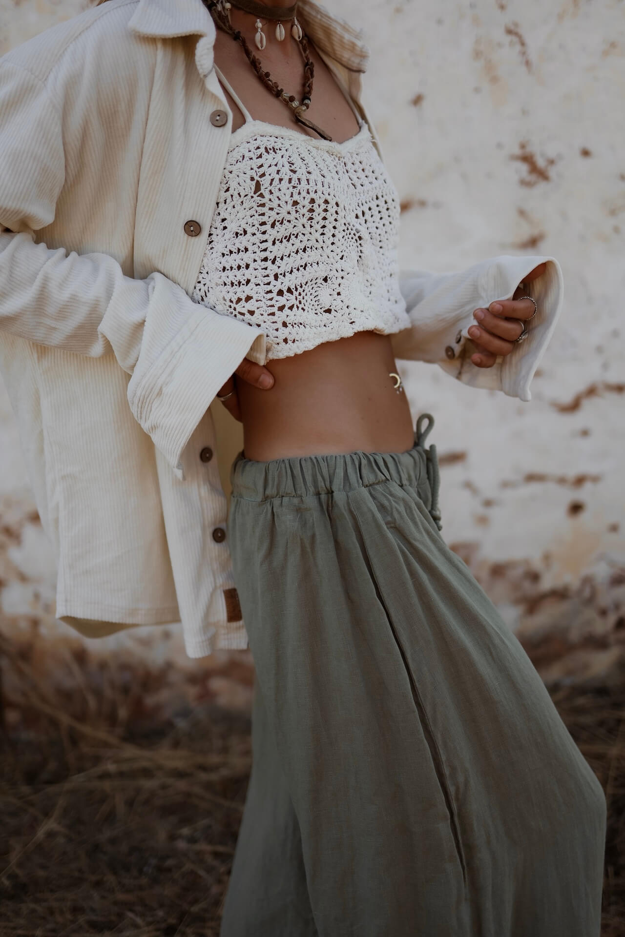 Leinenhose KALEA - Olive