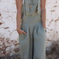 Leinen Overall FUSETA - Olive