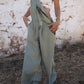Leinen Overall FUSETA - Olive
