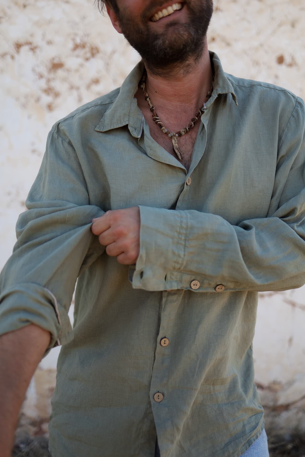 UNISEX Leinenhemd ARMONA - Olive
