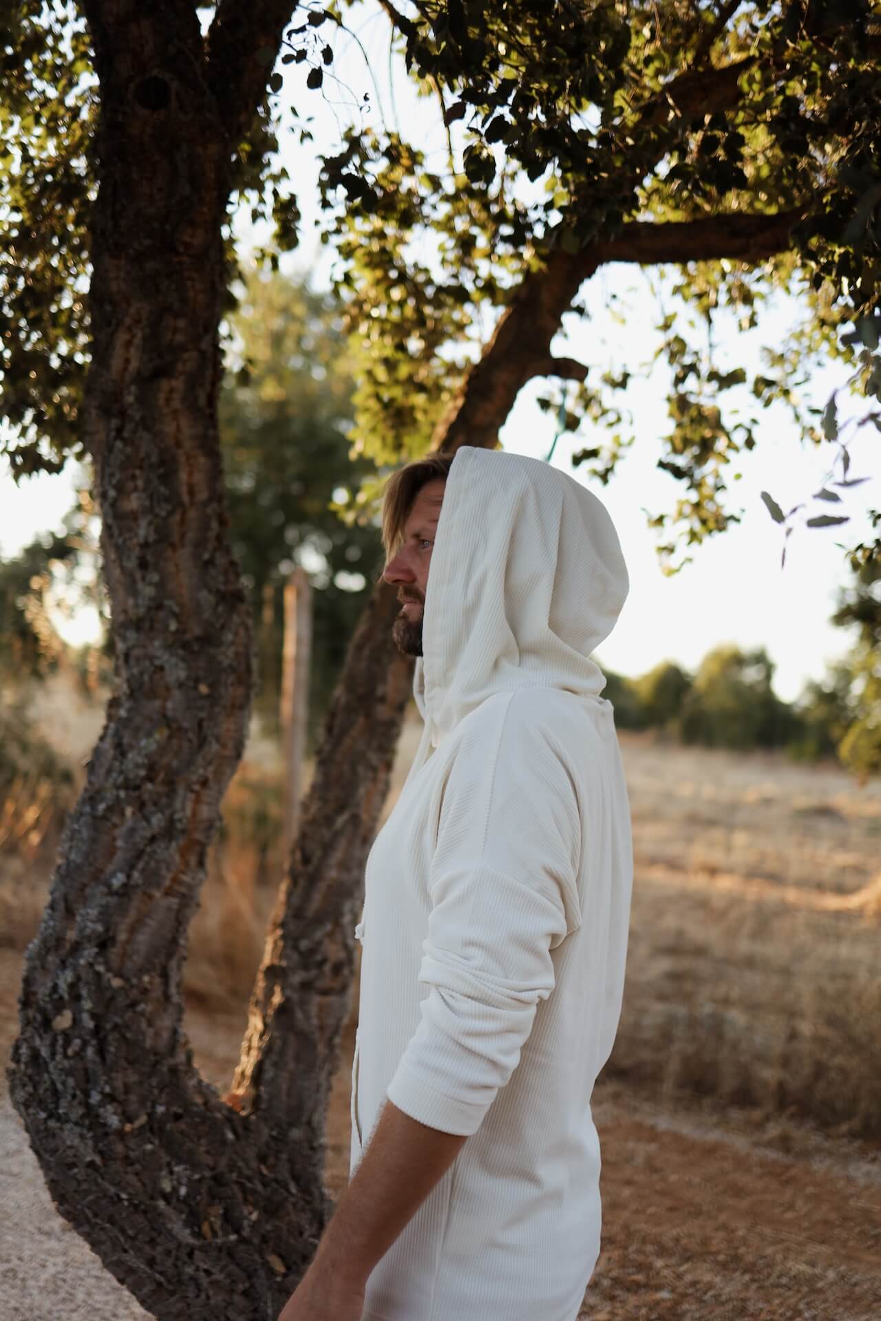 UNISEX Cord Hoodie FARO - Natur