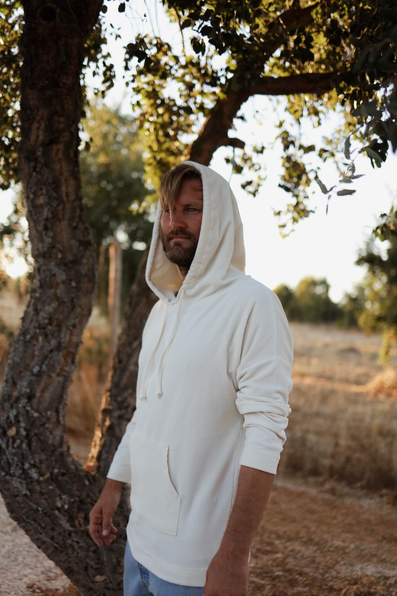 UNISEX Cord Hoodie FARO - Natur